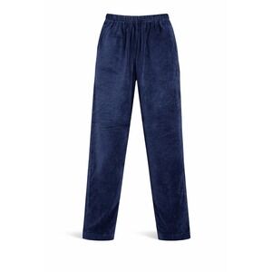 Rafaella Navy Blue Velour Lounge Pants Womens Small Elastic Waist Straight Leg